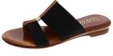 ITALIAN SHOEMAKERS Womens, Neema Thong Sandals Black 8 M