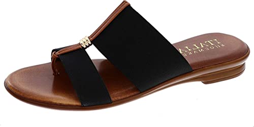 ITALIAN Shoemakers Women's Neema Thong Sandals (Black, 7) by ITALIAN Shoemakers - Used condition - US$29.75