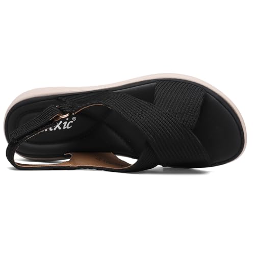 Altxic Women's Open Toe Crisscross Woven Comfy Casual Adjustable Buckle Strap Slingback Casual Walking Sport Sandals3