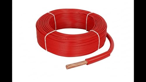 Image of Red Copper Core Electrical Wire, PVC Insulated, Flexible House Wiring Cable, Coil (red, 4)