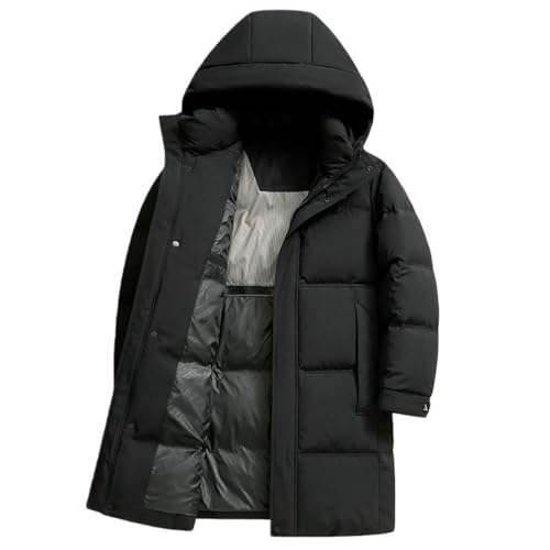 Manteau d'hiver à capuche homme fini le froid au bureau veste mi-longue