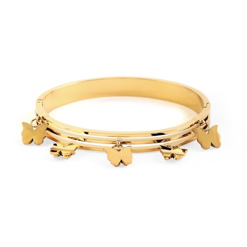 See full amazon price history chart for Rubans 18K Gold Plated Stainless Steel Tarnish-Free Waterproof Demi Fine Butterfly Charm Kada Bracelet for Women & Girls, Perfect for Any Party Look Rubans 18K Gold Plated Stainless Steel Tarnish-Free Waterproof Demi Fine Butterfly Charm Kada Bracelet for Women & Girls, Perfect for Any Party Look (B0D73W8D98) Amazon Price History, Amazon Price Tracker