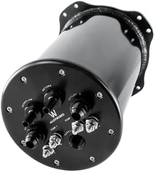 Aluminum Fuel Tank, 2.8L Fuel Surge Tank For Single or 2.6L Dual 39-40mm Pumps 8AN Ports Automobile Repacking Tools
