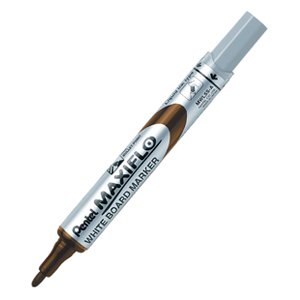 Pentel Maxiflo pizarra blanca fina de bala marcadores de punto marrón mwl5s-d (Pack de 12)