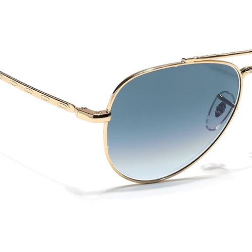 Image of Voyage Aviator Polarized Sunglasses for Men & Women (Black Lens | Grey Frame - MG7619)