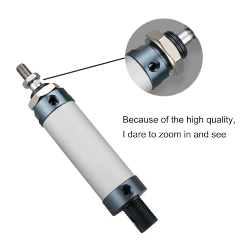 Mini cilindro neumático MAL16 con anillo de aluminio y carrera de 150mm para automatización 3