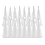 Photo Gallery crafjie coni in schiuma per arti e mestieri fai da te (9,5 x 24,6 cm, confezione da 16), coni in schiuma di polistirolo bianco, forniture artigianali per albero di natale, per progetti fai da te, Photo Gallery crafjie coni in schiuma per arti e mestieri fai da te (9,5 x 24,6 cm, confezione da 16), coni in schiuma di polistirolo bianco, forniture artigianali per albero di natale, per progetti fai da te,