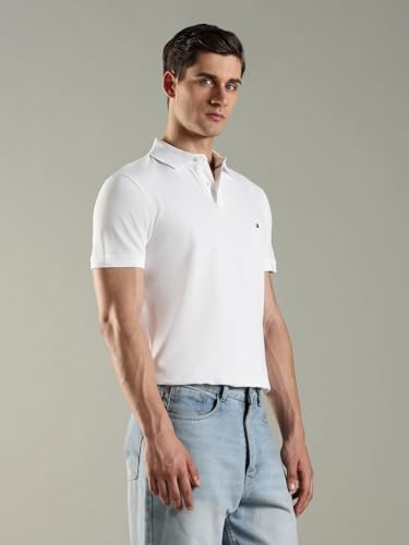 Image of Solid Regular fit Cotton Polo t-Shirt