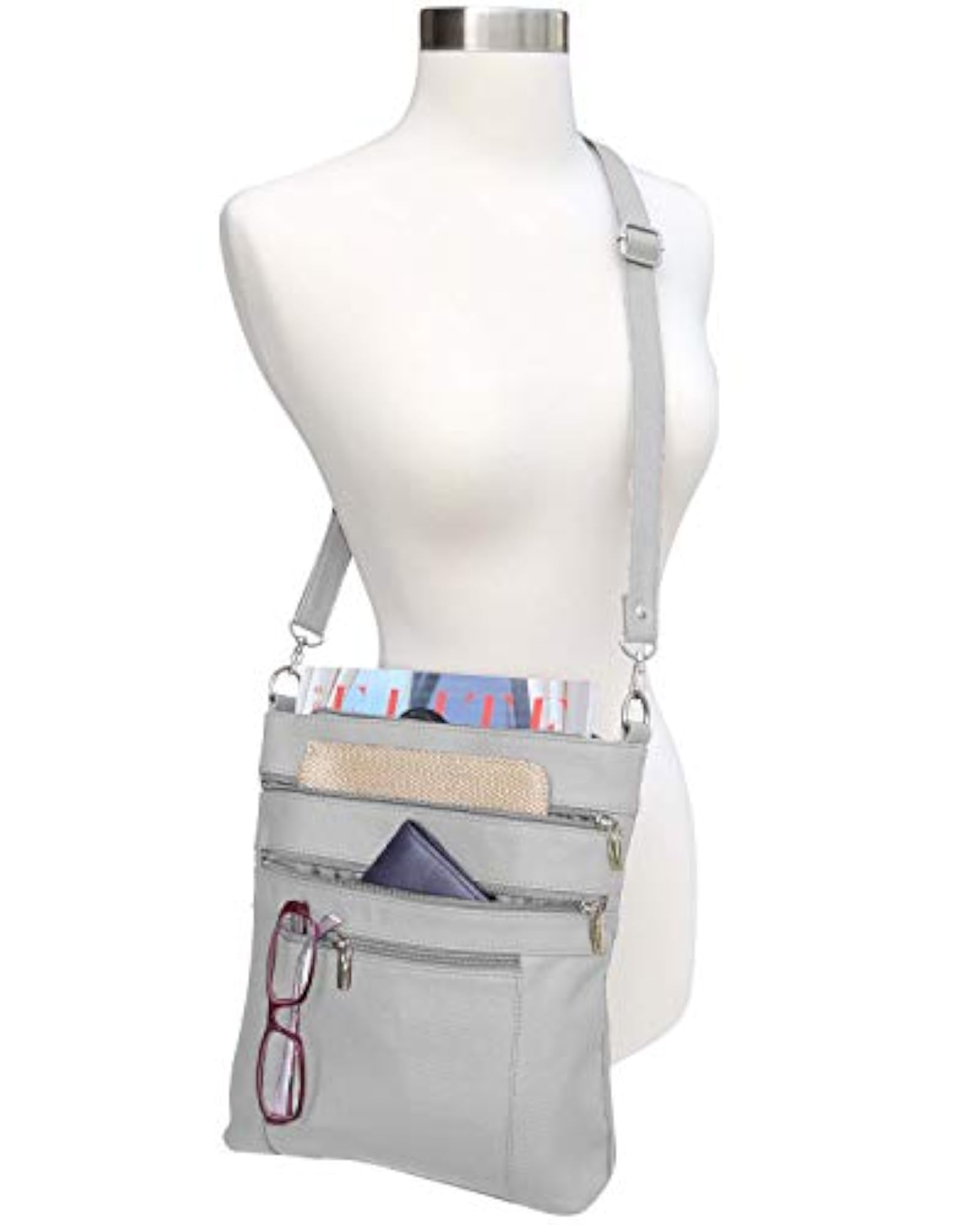 Multi Pocket Body Purse with Adjustable Shoulder Strap