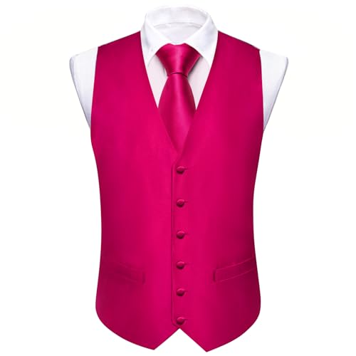 Image of Barry.Wang Mens Suit Vest Paisley /Flower Silk Jacquard Waistcoat Ties Set Formal /Leisure 5PCS