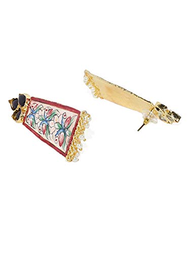 Enamelled Peacock Dangle Earring-ZPFK7707