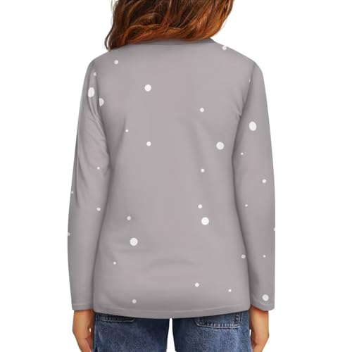 Image of Girls Long Sleeve T Shirt Cute Cartoon Crewneck Shirt for Kids 3-16Y Fall Winter Clothes