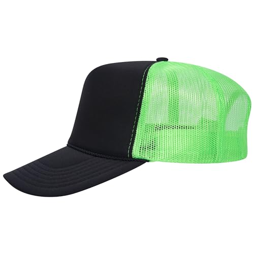 Image of OTTO Polyester Foam Front 5 Panel High Crown Mesh Back Trucker Hats in 97, Bulk, Wholesale