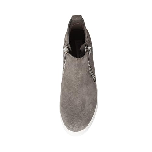 Steve Madden Women's Wedgie Sneaker, Grey Suede, 7.5
