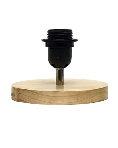 Image of Homesake Small Pine LED Table Lamp-Wooden Bedside Lamp Simple Bedroom Light Linen Shade Mini Desk Lamp Nightstand Lamps for Bedroom, Living Room, Gift, (Jute Cylinder)