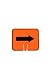 Cortina ABS Plastic Traffic Cone Sign,"Reversible Arrow" 03-550-2WA, 12.75" Width x 10.375" Height, Orange on Black