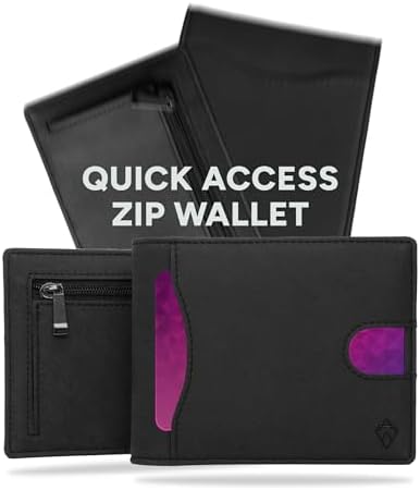 RFID Blocking Bifold Card Wallet and Gift Box – Stylish Mens Wallet – Credit Card Holder Wallets for Men (Delta Collection)