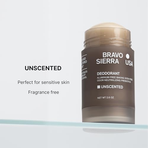 Image of Bravo Sierra Aluminum-Free Mens Deodorant - Antiperspirant for Men, 1-Pack | Natural Ingredients for Long Lasting All-Day Odor & Sweat Protection - Unscented - Vegan & Baking Soda-Free