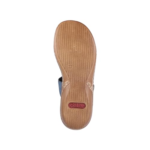 Rieker Morelia Womens Sequin Sandals 38 EU Blu Marino