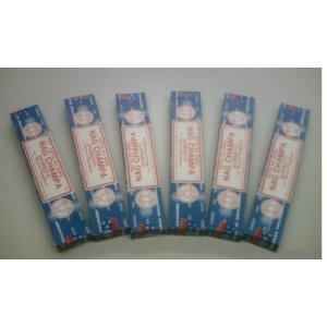 Nag Champa - Varitas de incienso de la India, 15 g, 6 boites