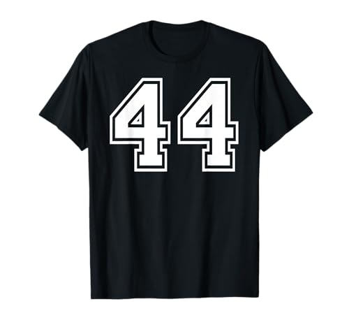 Sportgrafik mit der Nummer 44, Nummer Vierundvierzig, passend zum Gymnastik-Design T-Shirt Sportgrafik mit der Nummer 44, Nummer Vierundvierzig, passend zum Gymnastik-Design T-Shirt