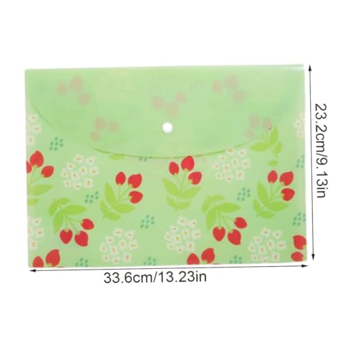 Envelope de plástico para documentos, pastas de documentos de enchimento floral, envelopes de arquiv