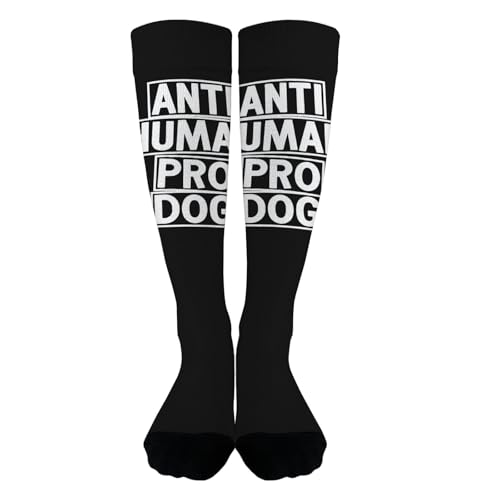 Antis Human Pro Dogs Pet Dogs Lovers Knee High Socks For Girls Boot Sock For Girl Athletic Crew Sock Fashionable Sock