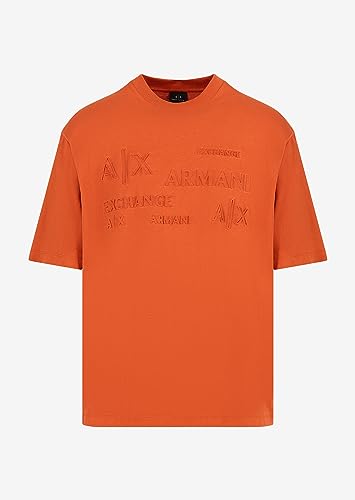 Armani Exchange Men's Oversized Heavy Cotton Jersey Embossed Logo Jumper3