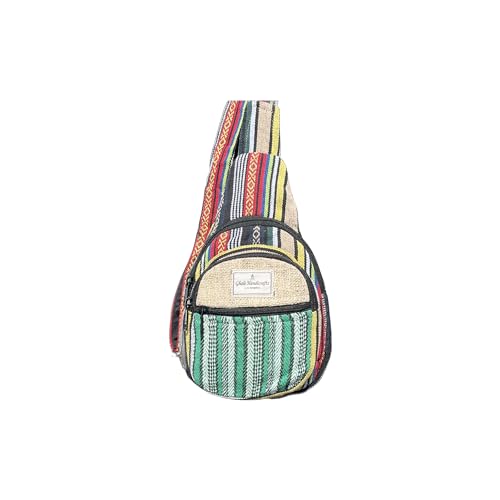 Cotton and hemp sling bag