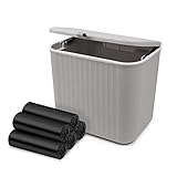 Tuciyke Sanitary Napkin Receptacle,Gray Plastic Sanitary Napkin and Tampon Disposal Receptacle 10x9x