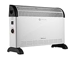 Belaco 2000W Electric Portable Convector Heater 3 adjustable heat settings fast heating space heater Manual Thermostat BS plug (White)