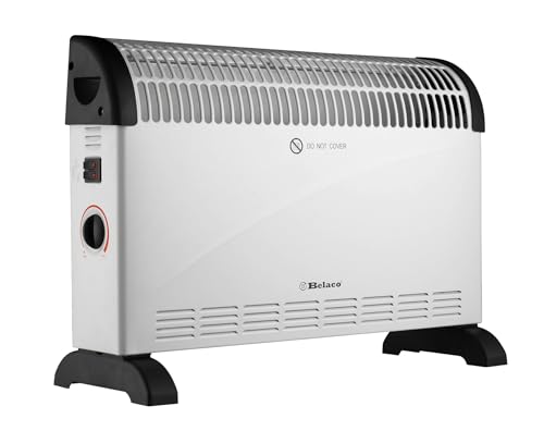 Belaco 2000W Electric Portable Convector Heater 3 Adjustable Heat