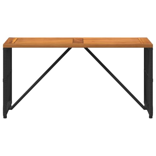 Mesa de balcón resistente a la intemperie negra para comedor exterior 6
