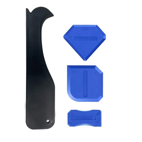 4Pcs Plastic Caulking Tool Set - Versatile Caulk Remover & Scraper for Easy Caulk Removal and Precise Application - Essential Silicone Caulking Tool Kit