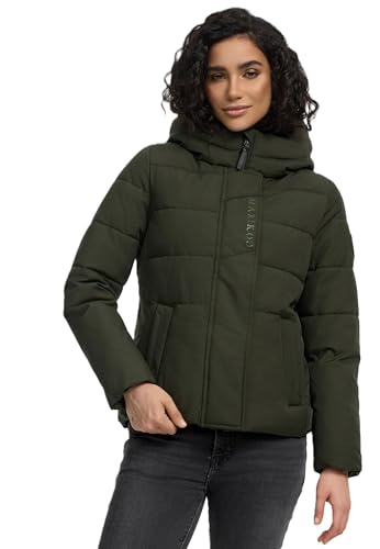 MARIKOO Damen Winterjacke (XS-3XL) - 5 Taschen, große Kapuze, Schlaufen...