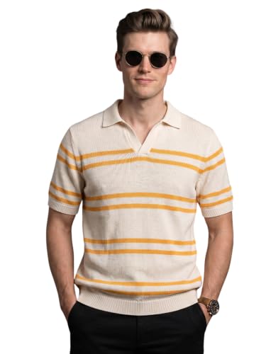 Image of Veirdo Men's Flatknit Printed Half Sleeve Polo T-Shirt with Collared Neck, Regular Fit, Casual Style for Office, Travel, (Sizes S to 2XL)