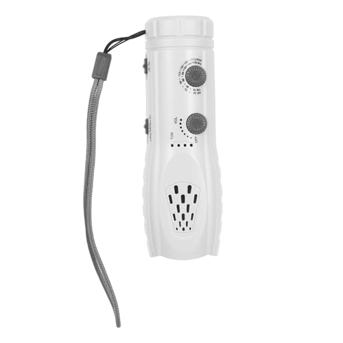Lampe à manivelle radio camping Homoyoyo : torche LED avec alarme SOS et chargeur dynamo