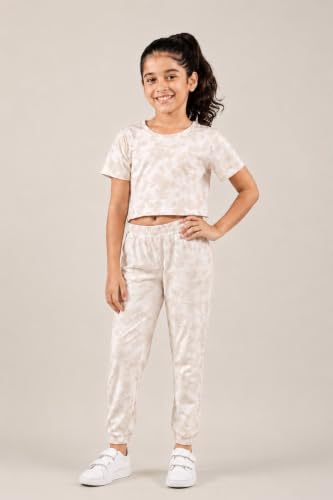 Image of Tweeny Mini Girls Kids Joggers | Tie Dye Joggers set | Track pant set | Pyajama with Crop top Combo Summer wear for Girls