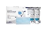 Apto para un solo vez Mascarilla Quirúrgica Desechable Homologada, 100 Unidades, CE BFE ≥98%, EN 14683:2019+AC:2019 TYPE II