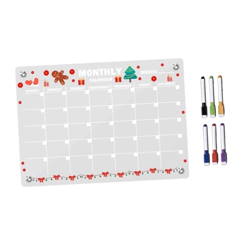 Tableau de planification portable Oshhni, calendrier effaçable grand format avec marqueurs inclus