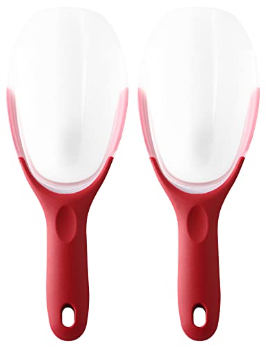 Image of Spring Chef Magnetic Ice Scoop for Freezer, BPA-Free Food Scooper, Red 2pk