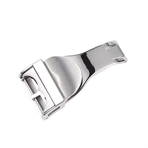 Boucle déployante 18mm acier inoxydable argent pour réparer montre Tudor