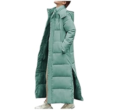 Long Puffer Coat Women Ankle Length Parka Long Down Jacket