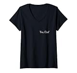Mujer Gráfico Yes Chef - Gráfico Divertido de Restaurante Camiseta Cuello V