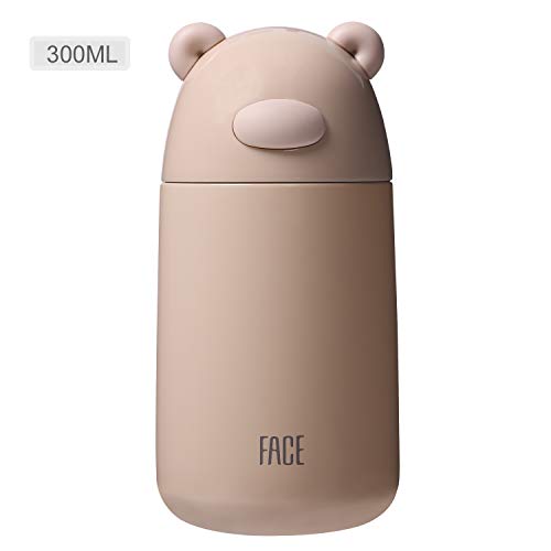 FACE Small Thermoses for Kids Cute Water Bottle Vacuum Insulated Stainless Steel Thermal