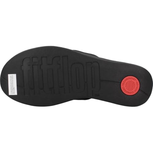 Fitflop Sandały damskie PLATFFORMS Wedge Toe-Post, czarne, 36,5 UK, Czarny, 40 EU