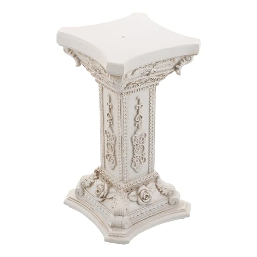 Homoyoyo Mini Colonne Romaine Décorative en Résine 222 X 12 X 12 CM Support de Colonne Ronde pour Jardin et Intérieur Ornement Vintage Résistant aux Intempéries Accessoire Photo