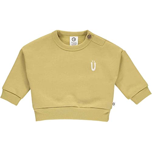 Sweatshirt baby pour l'automne, pull garçons Müsli vert moss pour jouer au parc