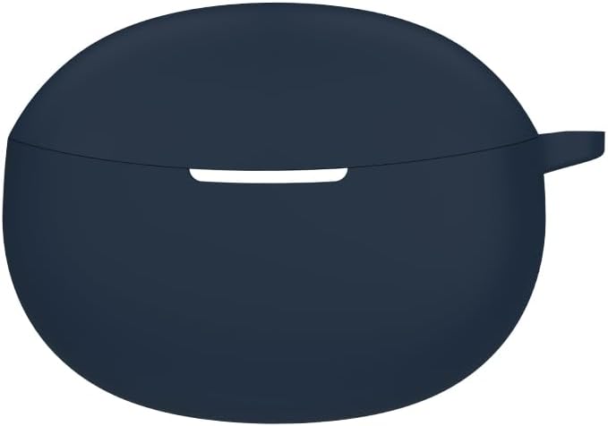 Silicone Case with Keychain Cover Skins Pounch Protective Shockproof Shell for Realme BudsAir 3/Realme Bbuds T300/Buds Air 3 NEO/BudsAir 5 Pro/BudsAir 5/Realme T100 (Blue, BudsAir 3 Neo)