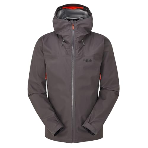 Rab Men's Namche GTX Jacket - Gore-Tex Waterproof Breathable Rain Shell for Everyday & Hiking - Graphene - Large